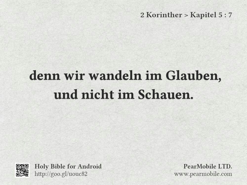2 Korinther, Kapitel 5:7